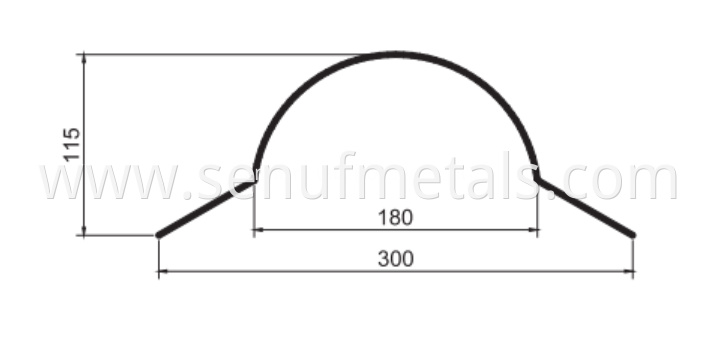 Aluminium roof ridge cap roll former equipment (3)